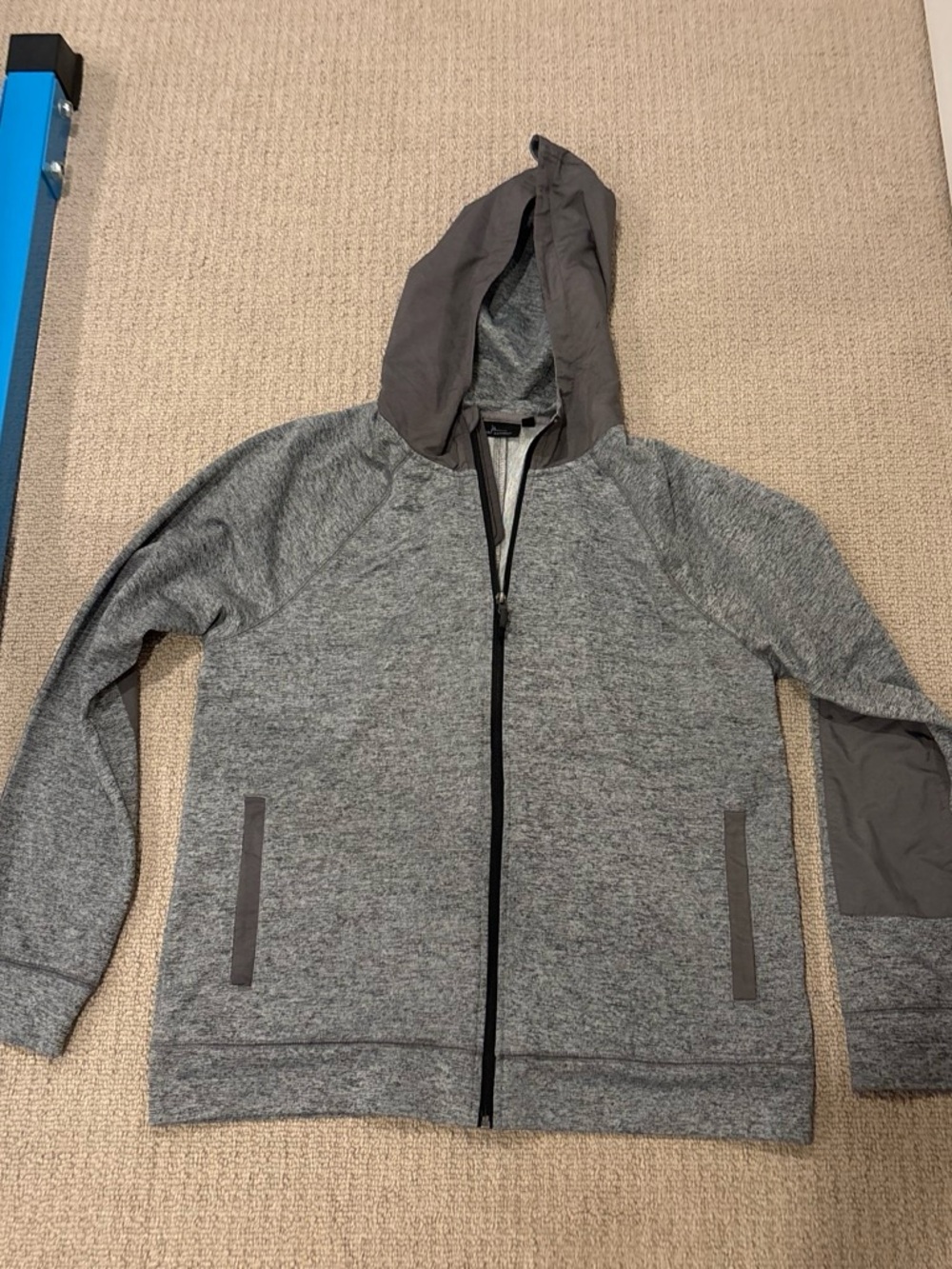 Marc Anthony Gray Hooded Zip Performance Jacket